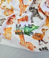 Baskılı Bambulu Havlu Kumaş | Zebra