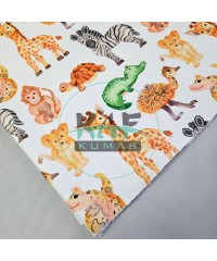 Baskılı Bambulu Havlu Kumaş | Zebra