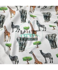 Baskılı Pamuklu Havlu Kumaş | Zebra