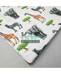 Baskılı Pamuklu Havlu Kumaş | Zebra