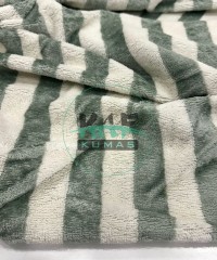 Bambulu Havlu Kumaş | Yeşil Çizgili 