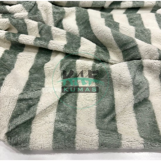 Bambulu Havlu Kumaş | Yeşil Çizgili