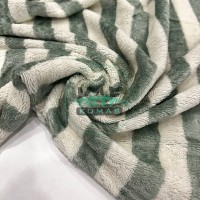 Bambulu Havlu Kumaş | Yeşil Çizgili 