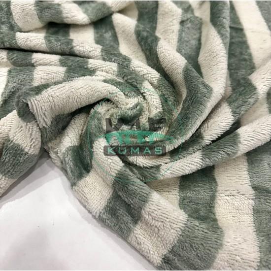 Bambulu Havlu Kumaş | Yeşil Çizgili