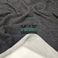 3 İplik Şardonlu Kumaş | Jakarlı Siyah-Beyaz