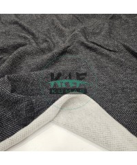 3 İplik Şardonlu Kumaş | Jakarlı Siyah-Beyaz