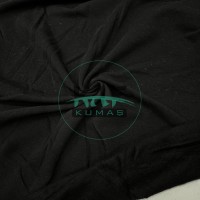 Penye %95 Pamuk %5 Elastan Şardonlu İki İplik Kumaş | Siyah