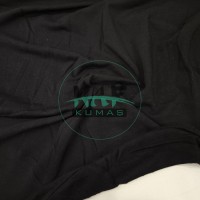 Penye %95 Pamuk %5 Elastan Şardonlu İki İplik Kumaş | Siyah