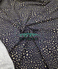 Baskılı Pamuk Penye Süprem Kumaş | Leopar