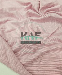 Baskılı Pamuk Penye Süprem Kumaş | Pembe Çizgili