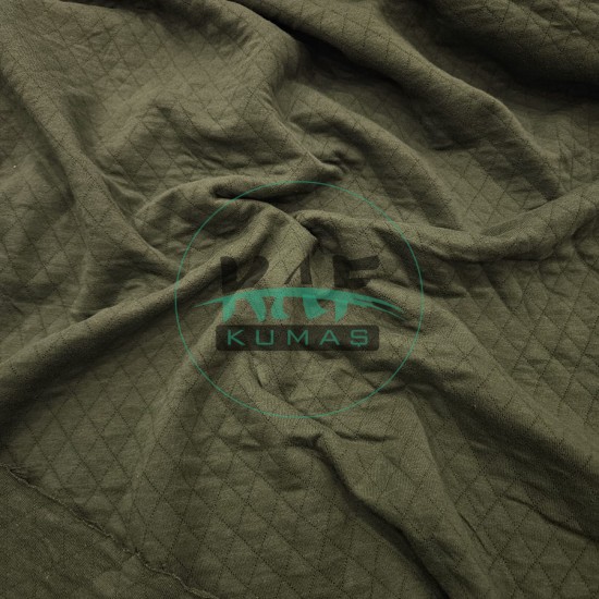 Boyalı Kapitone Kumaş | Haki