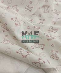 Ayıcık Baskılı Süprem Kumaş