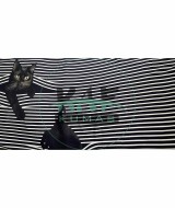 Siyah Beyaz Çizgili Kedi Desen Pano Kumaş 70x180 cm