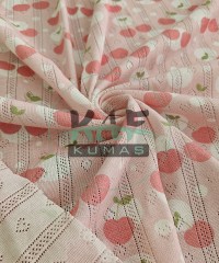 Delikli Ribana Kumaş | 100% Pamuk | Desen 5 Delikli Ribana Kumaş | 100% Pamuk | Desen 5