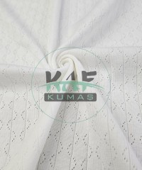 Ekru Delikli Pointelle Ribana Kumaş | 100% Pamuk | Model-8 Ekru Delikli Pointelle Ribana Kumaş | 100% Pamuk | Model-8