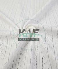 Ekru Pointelle Delikli Ribana Kumaş | 100% Pamuk | Model-7 Ekru Pointelle Delikli Ribana Kumaş | 100% Pamuk | Model-7