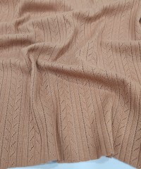 Mocha Mousse Delikli Ribana Kumaş | 100% Pamuk | Model-7 Mocha Mousse Delikli Ribana Kumaş | 100% Pamuk | Model-7