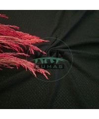 Delikli Pointelle 1 mt Ribana Kumaş | 100% Pamuk | Siyah Çapraz Çizgi