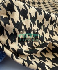 Baskılı %100 Pamuk İnterlok Kumaş |  KAZAYAĞI DESEN V-2