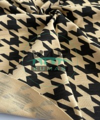 Baskılı %100 Pamuk İnterlok Kumaş |  KAZAYAĞI DESEN V-2