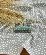 Baskılı Pamuk Penye Süprem Kumaş| Beyaz Noktalar