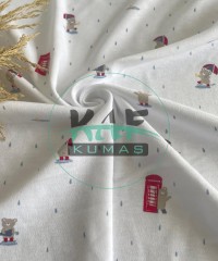 Baskılı Penye İnterlok Kumaş | Ayıcık