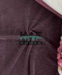 Fitilli Kadife Kumaş | Mürdüm Fitilli Kadife Kumaş | Mürdüm