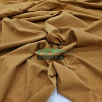 Penye Süprem Kumaş | %95 Pamuk %5 Elastan | Hardal Renk Arkası Yüzü Fırçalı