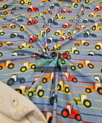 Dijital Baskılı Penye Süprem Kumaş | Arabalar