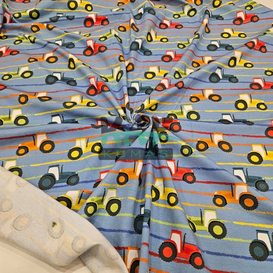 Dijital Baskılı Penye Süprem Kumaş | Arabalar