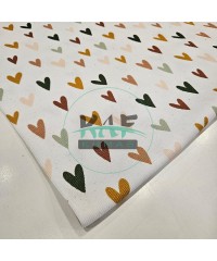 Hardal Kalp Desenli Kaşkorse Kumaş