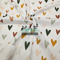 Hardal Kalp Desenli Kaşkorse Kumaş