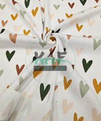 Hardal Kalp Desenli Kaşkorse Kumaş