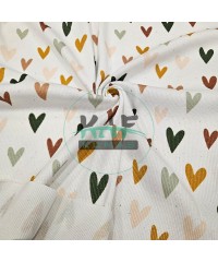 Hardal Kalp Desenli Kaşkorse Kumaş