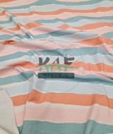 Dijital Baskılı Penye Süprem Kumaş | Pembe Çizgili