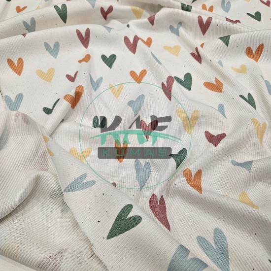 Soft Kalpler Desenli Kaşkorse Kumaş