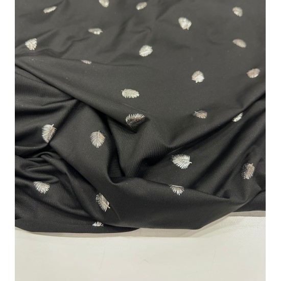 Baskılı Polyester Süprem Kumaş | Yaprak Desenli