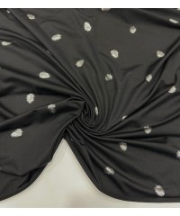 Baskılı Polyester Süprem Kumaş | Yaprak Desenli