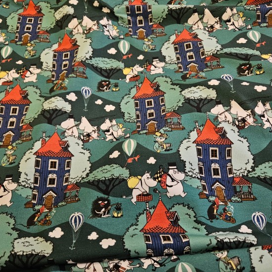 Dijital Baskılı Penye Süprem Kumaş | Moomins