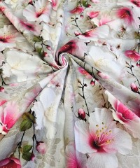 Dijital Baskılı Penye Süprem Kumaş | Sakura