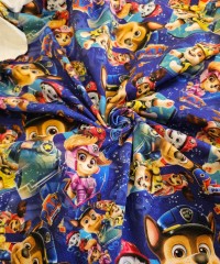 Dijital Baskılı Penye Süprem Kumaş | Paw Patrol