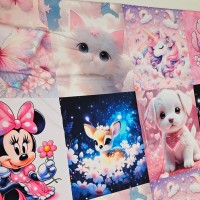 Dijital Baskılı Penye Süprem Pano Kumaş | Soft Pastel Temalı