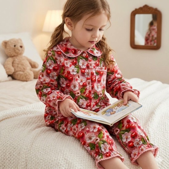 Dijital Baskılı Penye Süprem Kumaş | Kiraz