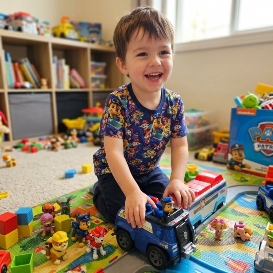 Dijital Baskılı Penye Süprem Kumaş | Paw Patrol