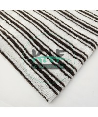 Bambulu Havlu Kumaş | Çikolata Kahve Çizgili