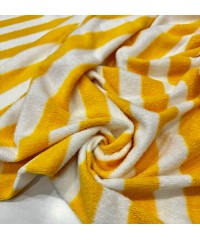 Pamuklu Havlu Kumaş | Turuncu Çizgili