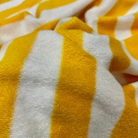 Pamuklu Havlu Kumaş | Turuncu Çizgili