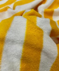 Pamuklu Havlu Kumaş | Turuncu Çizgili