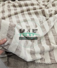 Bambulu Havlu Kumaş | Krem Çizgili