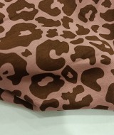 3 İplik Baskılı Kumaş | Pudra zemin Kahve İzler